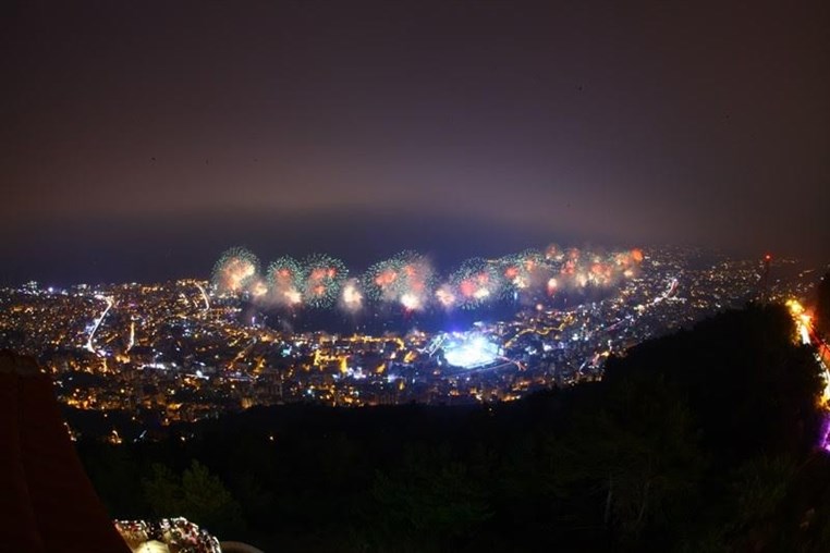 Jounieh Festival Fireworks from Bay Lodge